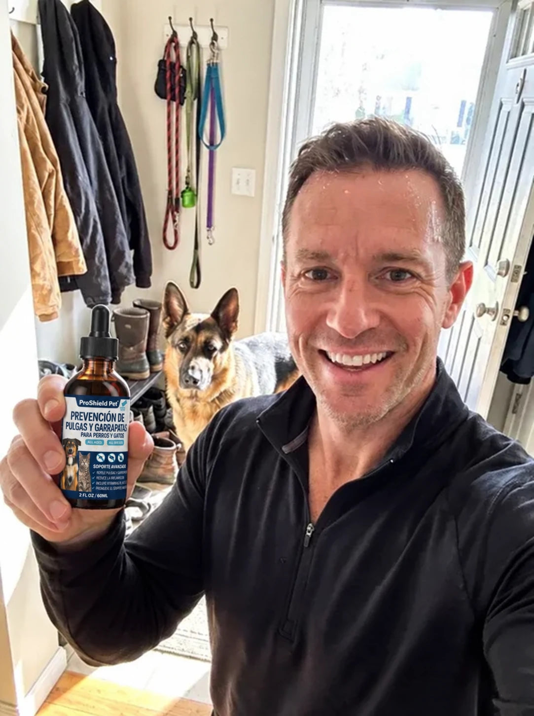 Juan David A con su mascota